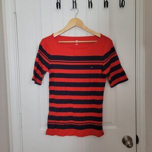 Tommy Hillfiger Blue and Red Shirt Top